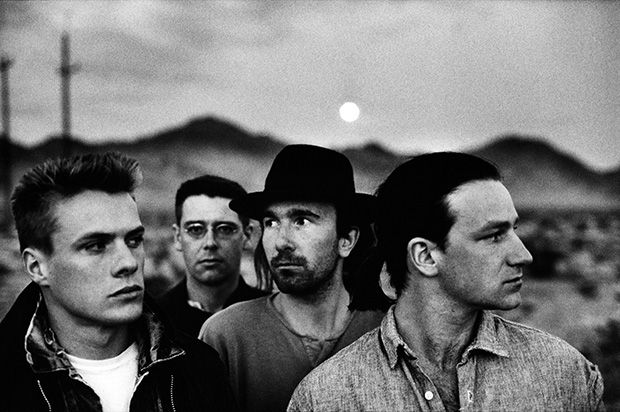 U2 Joshua Tree Black and White Death Valley Photograph by Anton Corbijn