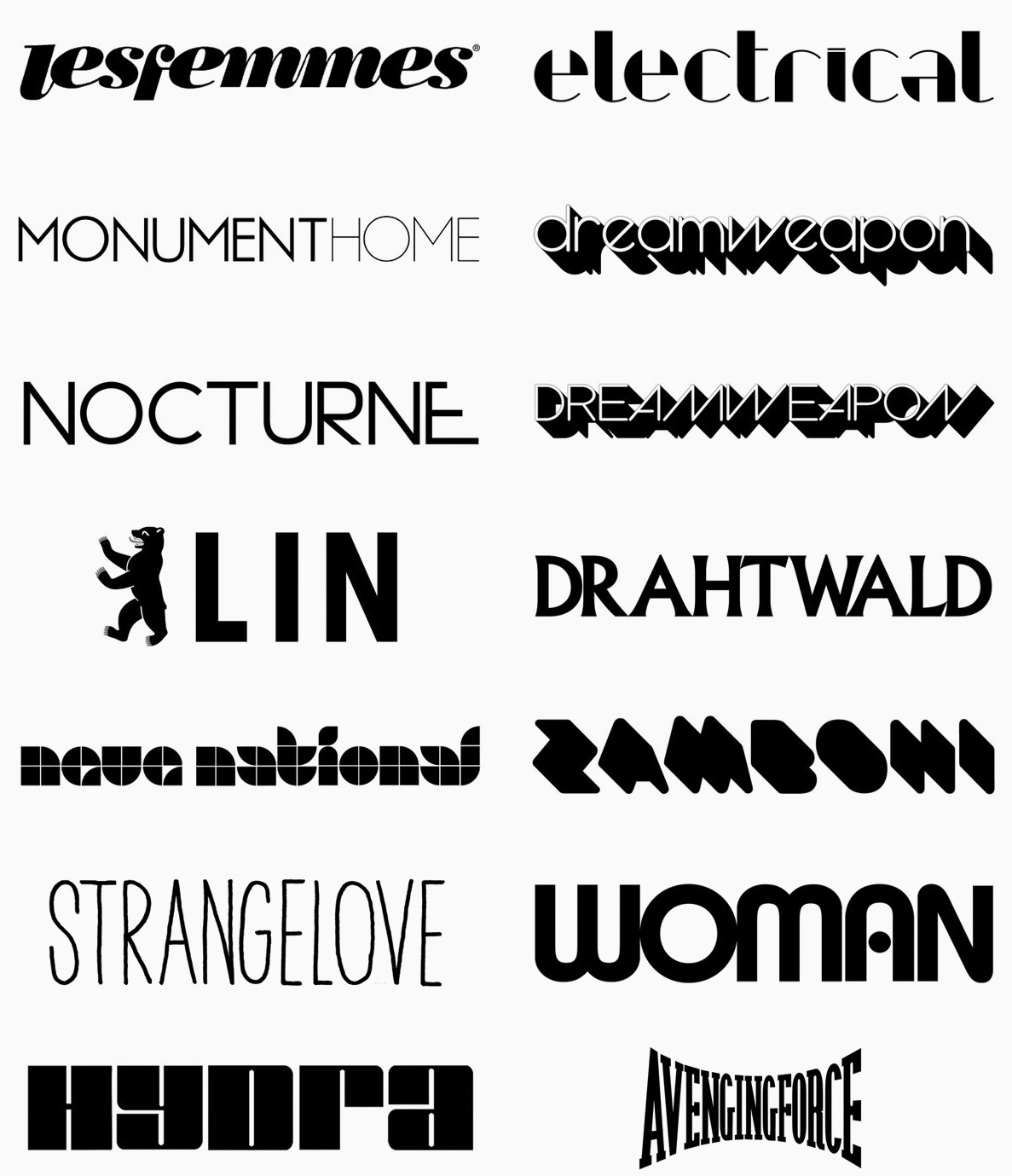 Various Logotypes, Fonts and Logos by Kristian Goddard