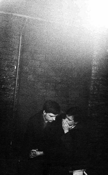 Bernard Sumner Whispering in Ian Curtis Ear Joy Division Photograph by Anton Corbijn