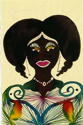 Chris Ofili Watercolour
