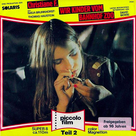 Packaging for Christiane F Super 8 Movie Snorting Heroin in Berlin