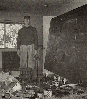 David Lynch Painting in Studio