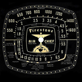 Firestone Short Wave Radio Dial