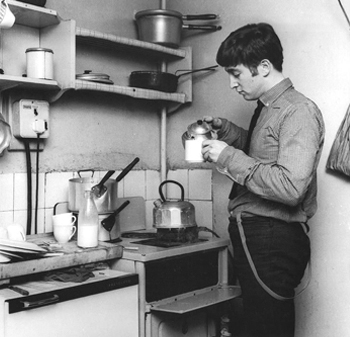 John Lennon Making Tea at Home in the Early Sixties