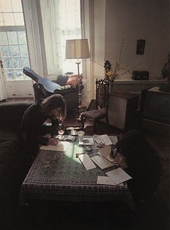 John Lennon and Yoko Ono at Paul McCartney's Cavendish Avenue House