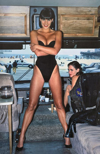 Tania Coleridge Supermodel Photo on Bus by Helmut Newton