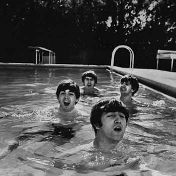 The Beatles in Swimming Pool from Life Magazine