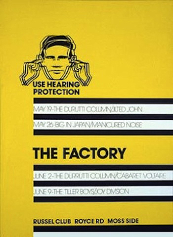 Peter Saville The Factory Use Hearing Protection Poster